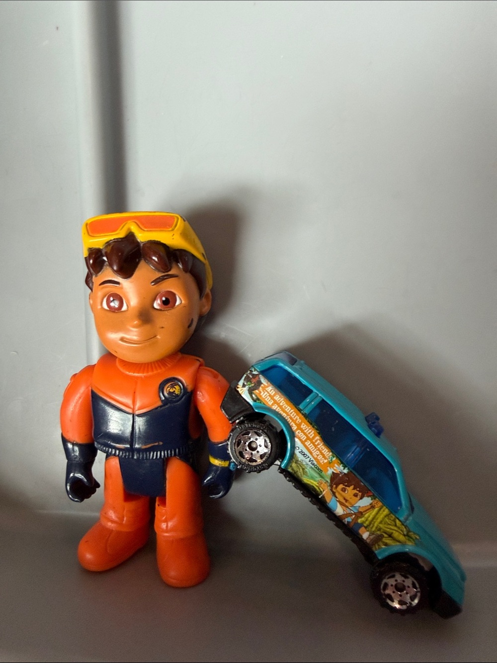 Lot of 2 Diego the Explorer (Dora Spin-Off) Y2K Toys— Figure and Matchbox Car